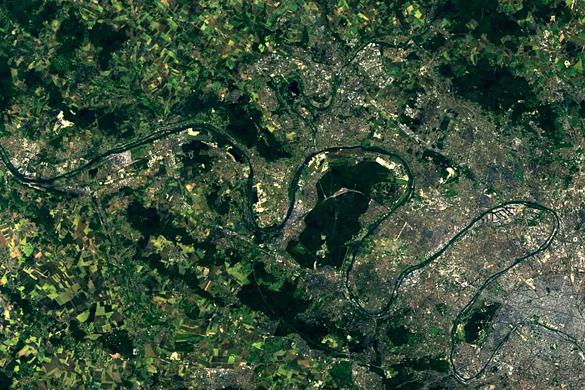 Oise: satellite view of the mouth