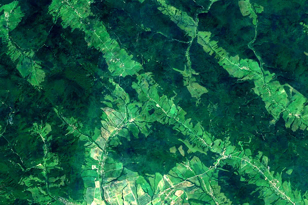 Ondava: satellite view of the source