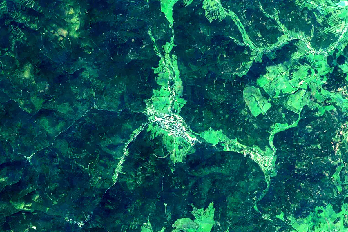 Opava: satellite view of the source