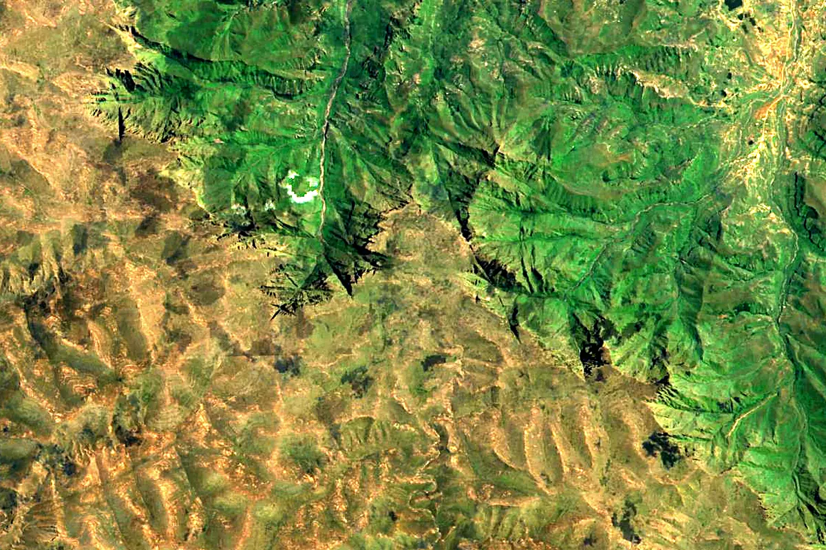Orange River: satellite view of the source