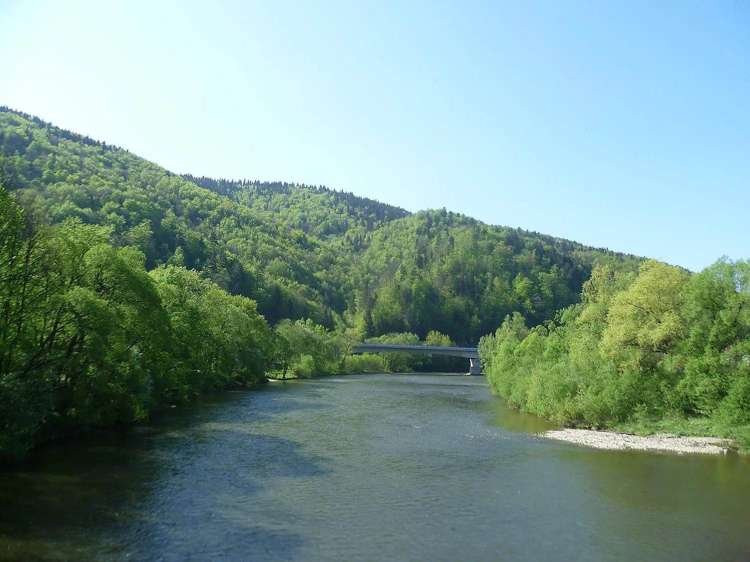 Orava River in Oravský Podzámok