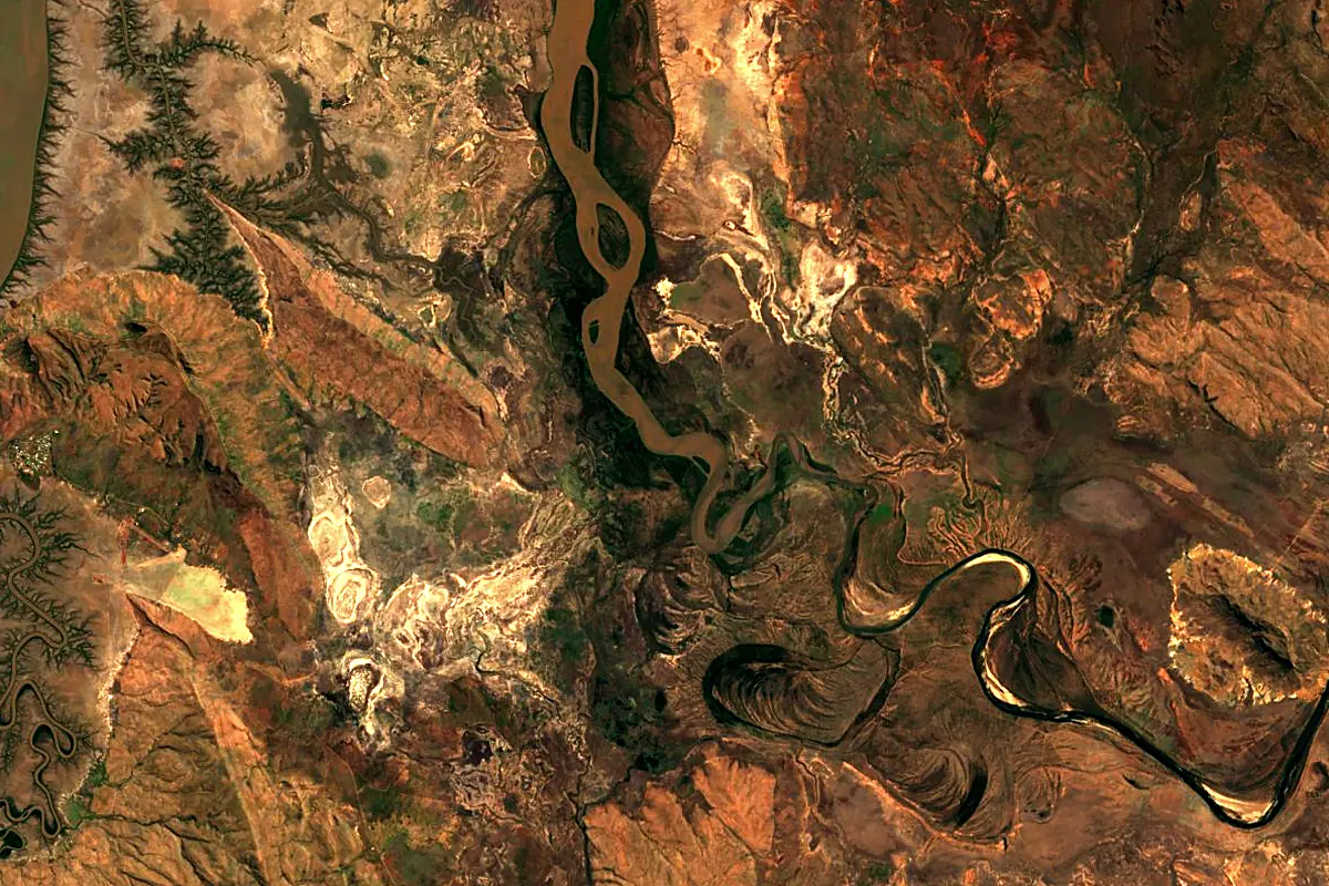 Ord River: satellite view of the mouth