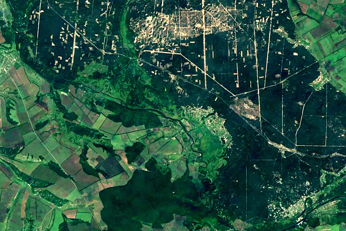Oskil: satellite view of the mouth