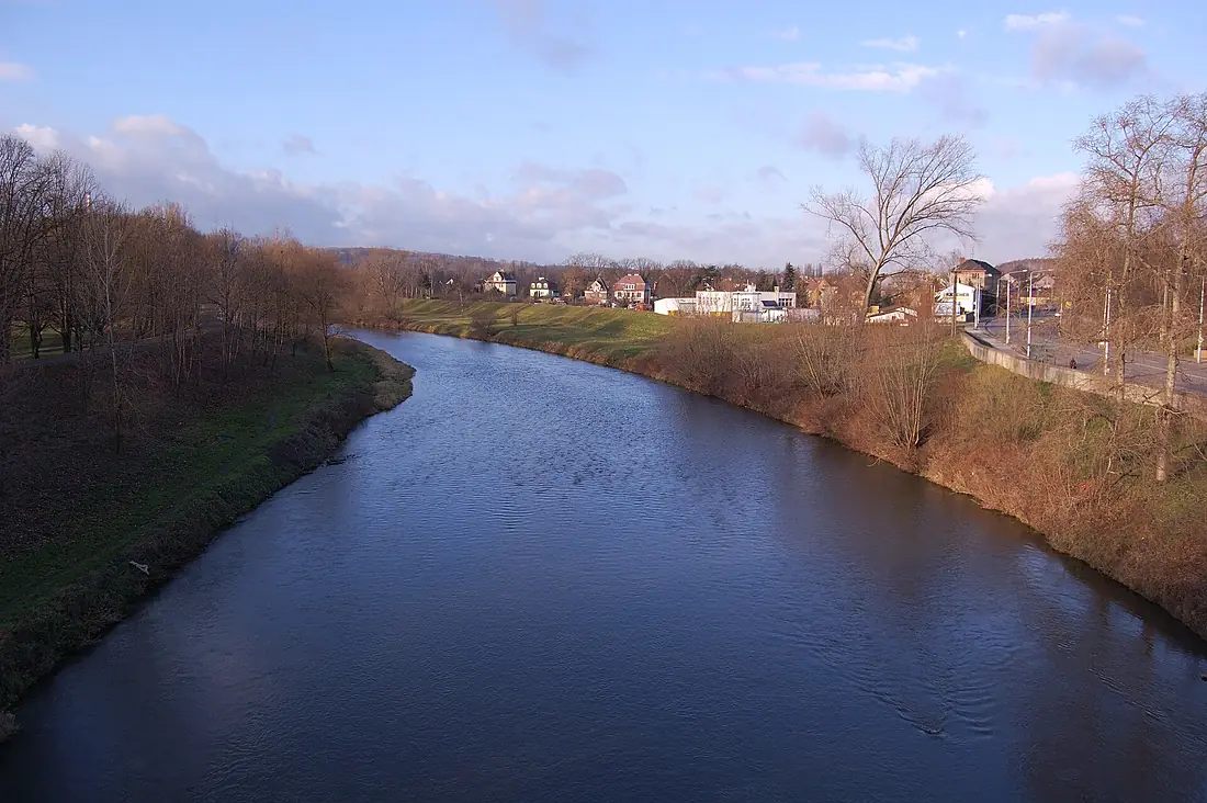 Ostravice river Ostrava Czech republic 02