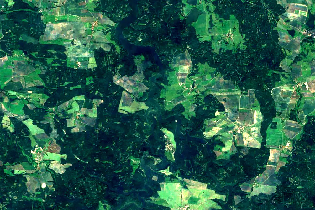 Otava: satellite view of the mouth