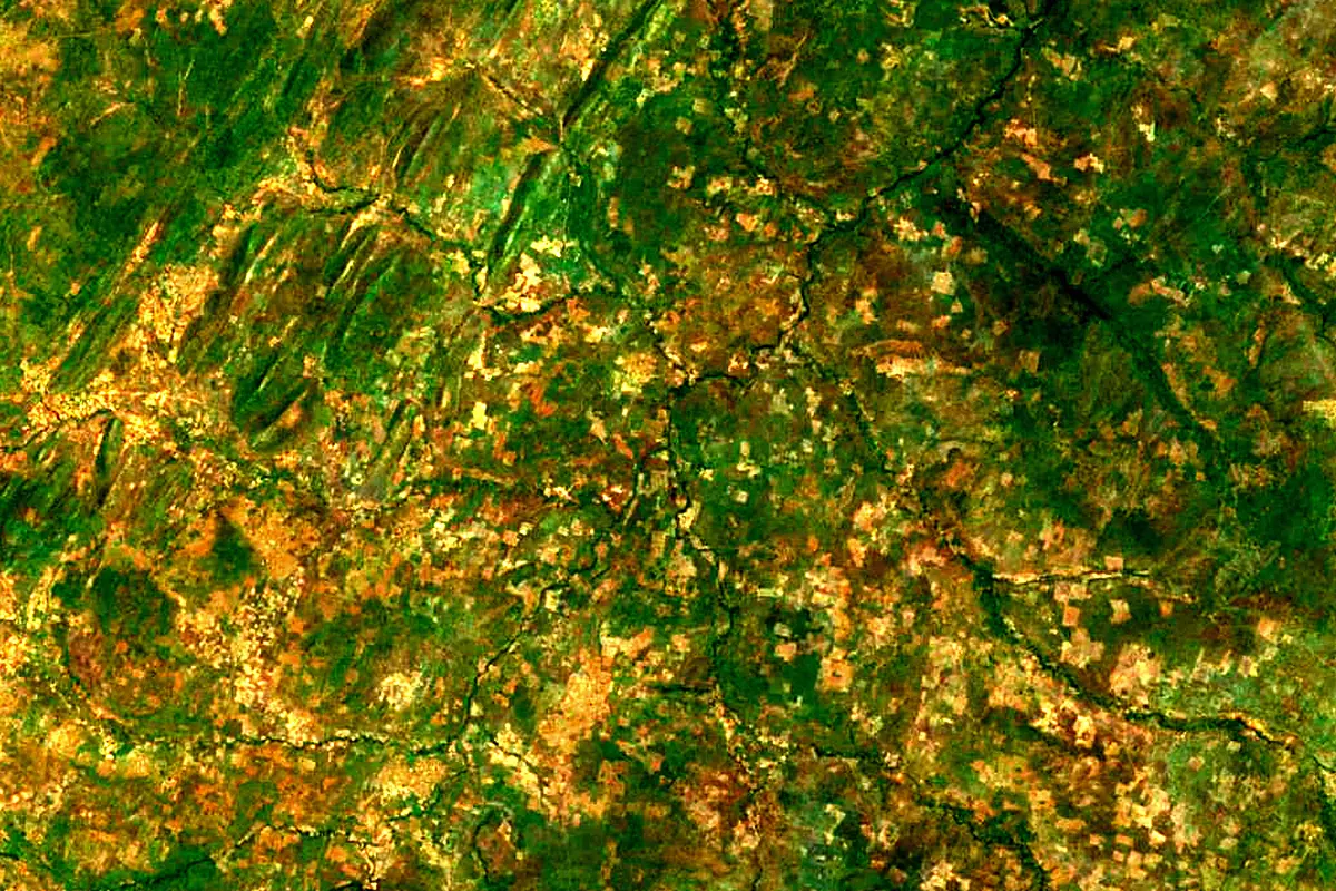 Oti River: satellite view of the source