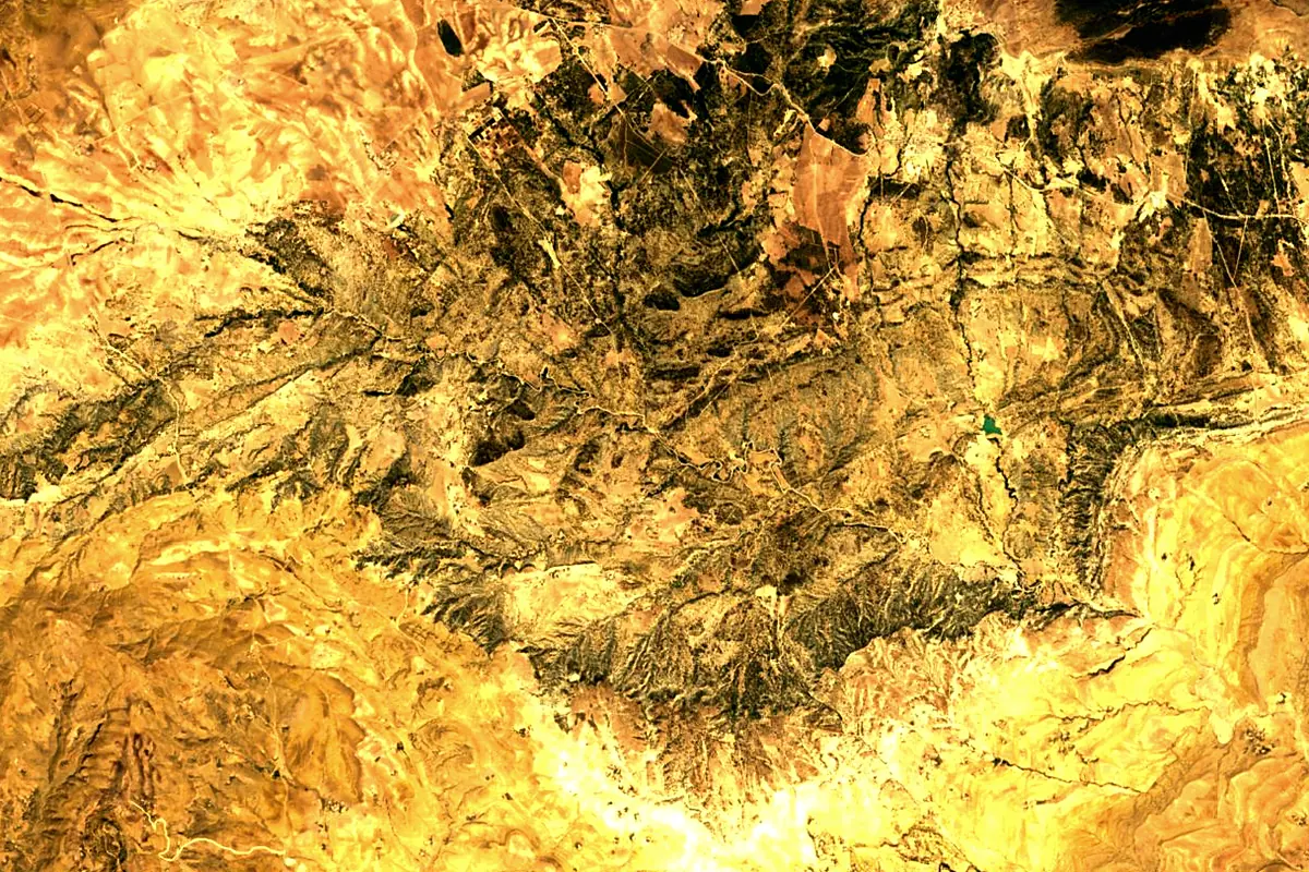 Oued Merguellil: satellite view of the source