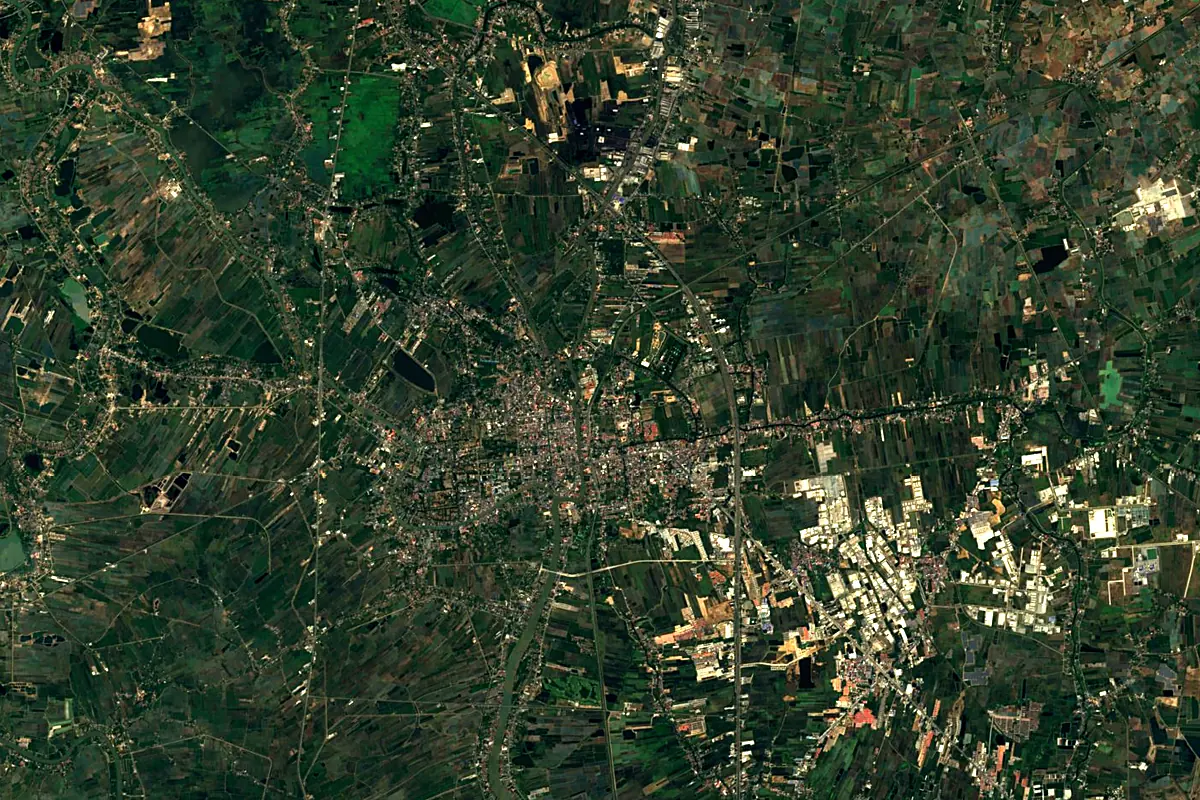 Pa Sak River: satellite view of the mouth
