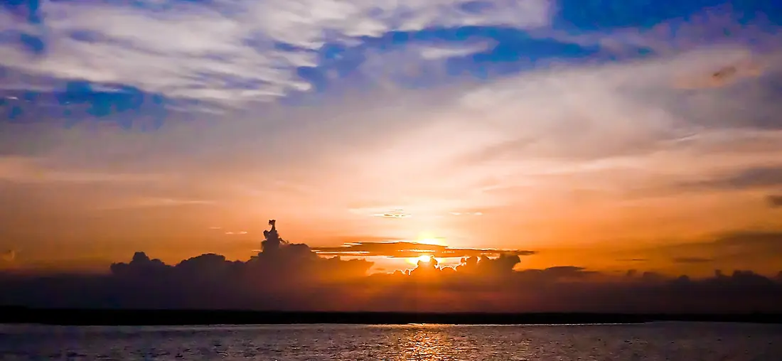 Sunset in Padma river
