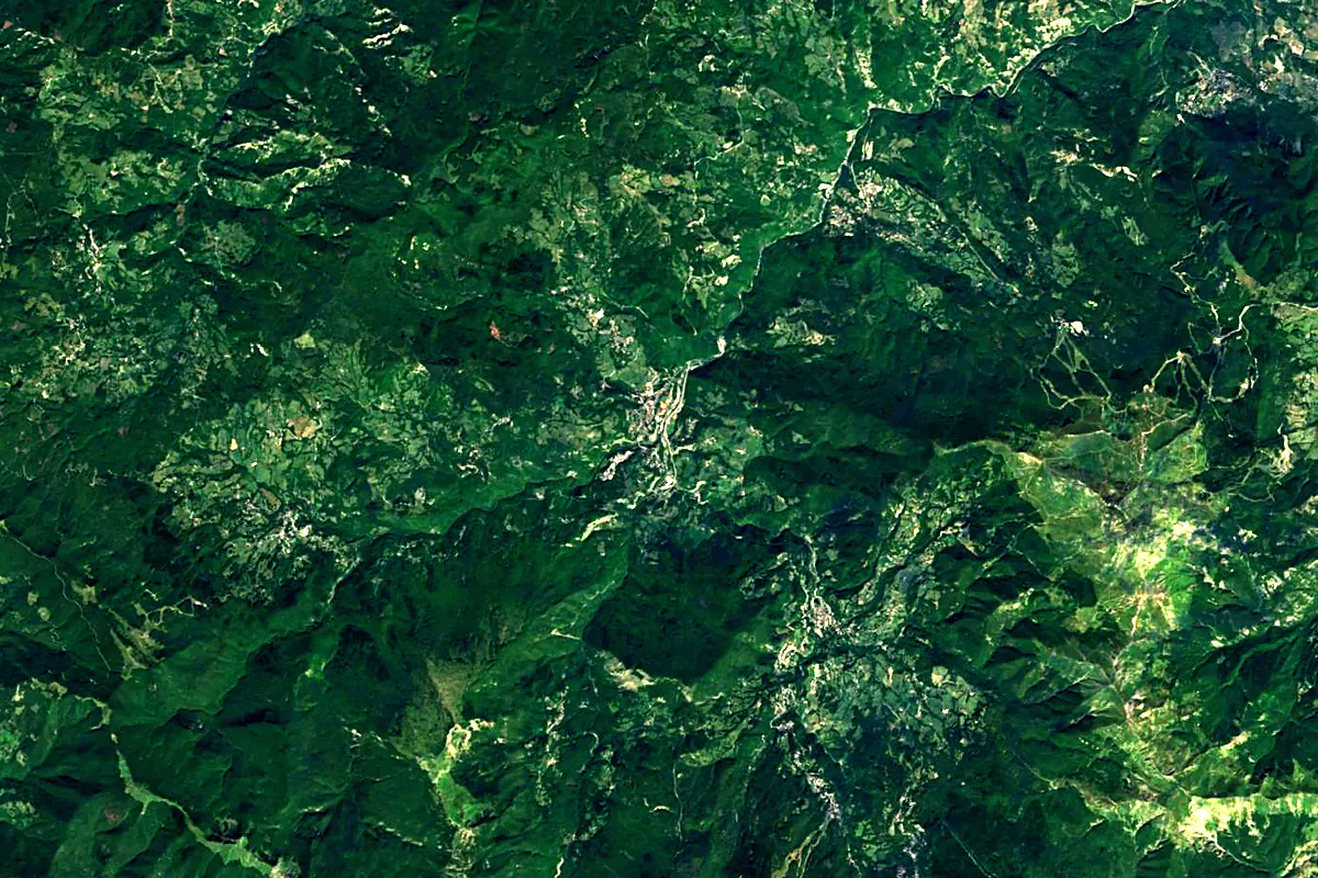Panaro: satellite view of the source