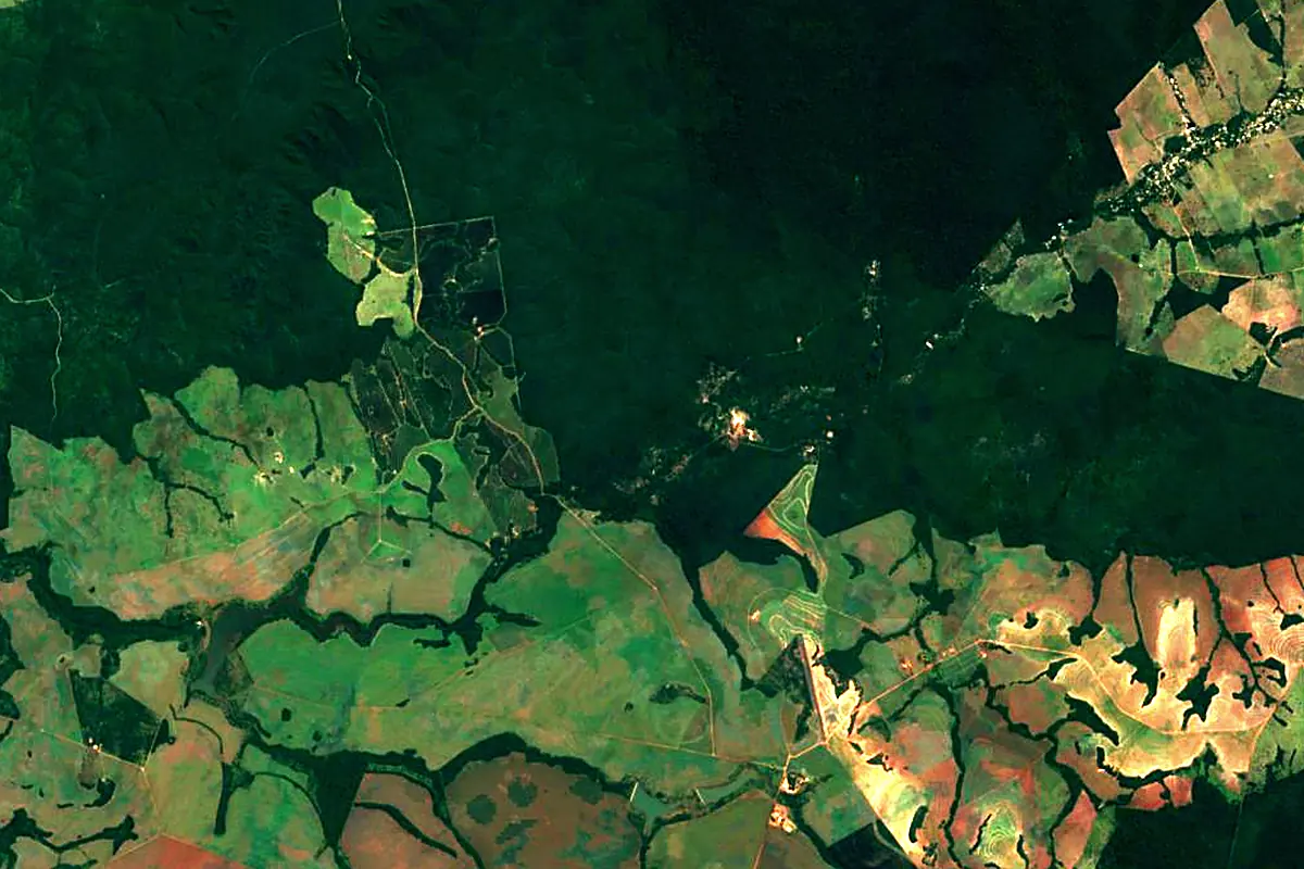 Paraguay River: satellite view of the source