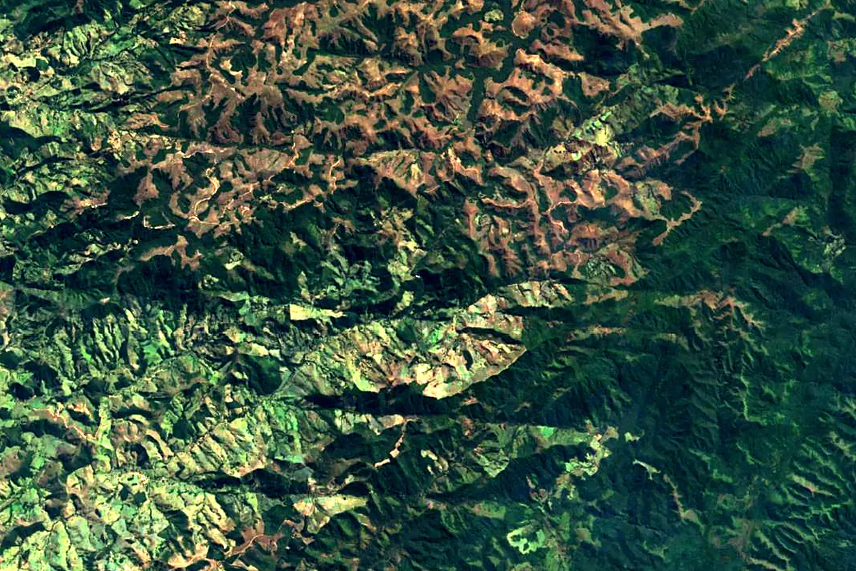 Paraíba do Sul River: satellite view of the source