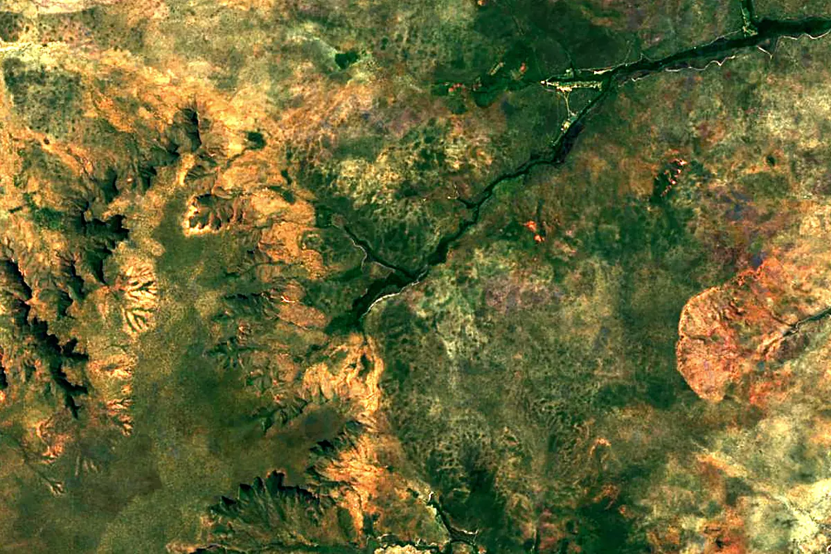 Parnaíba River: satellite view of the source