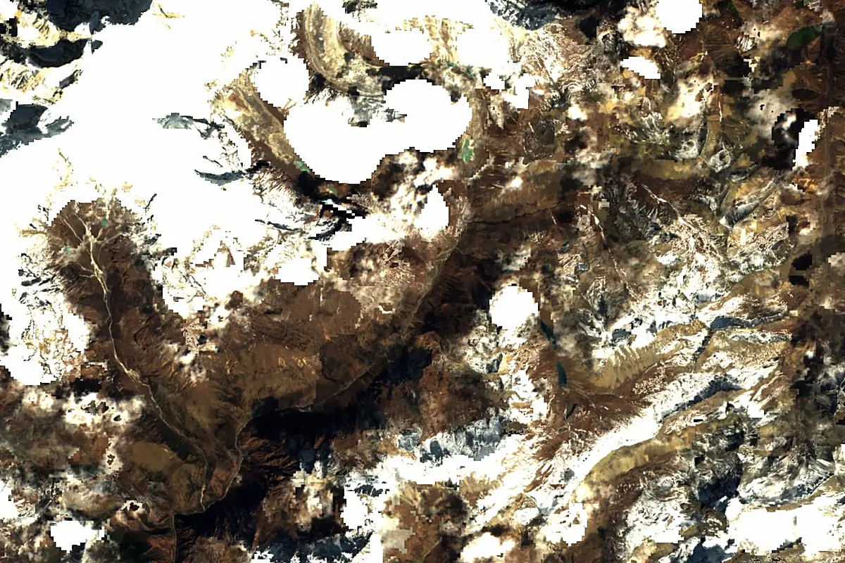 Paro Chhu: satellite view of the source
