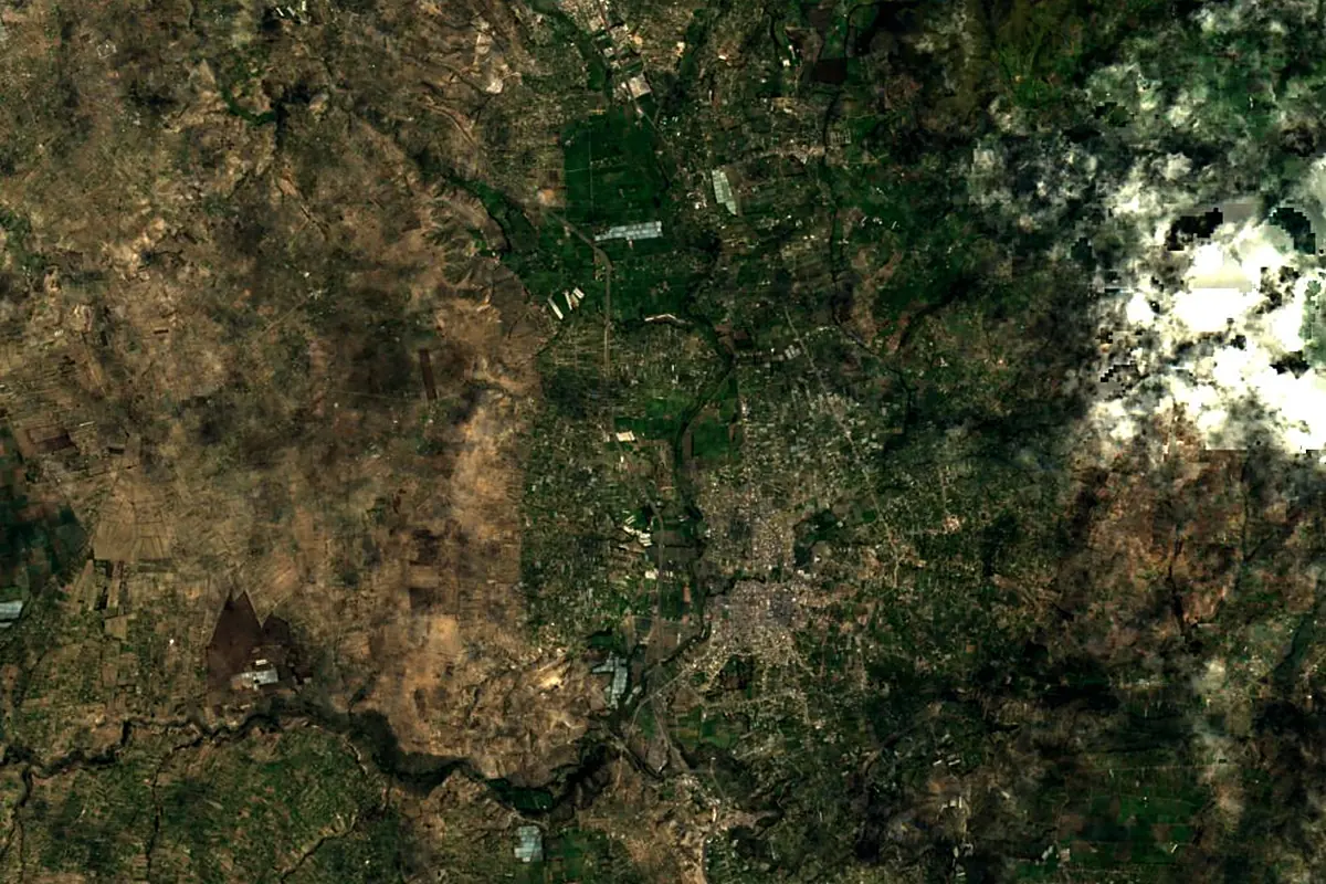 Pastaza River: satellite view of the source