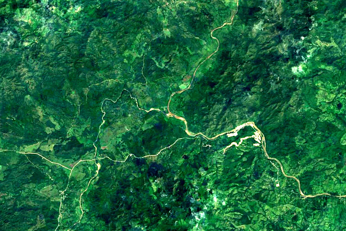 Patuca River: satellite view of the source