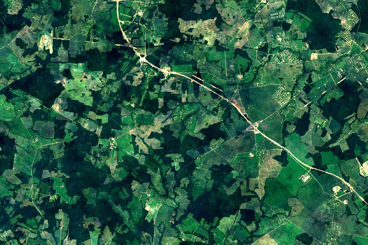 Pcič: satellite view of the source