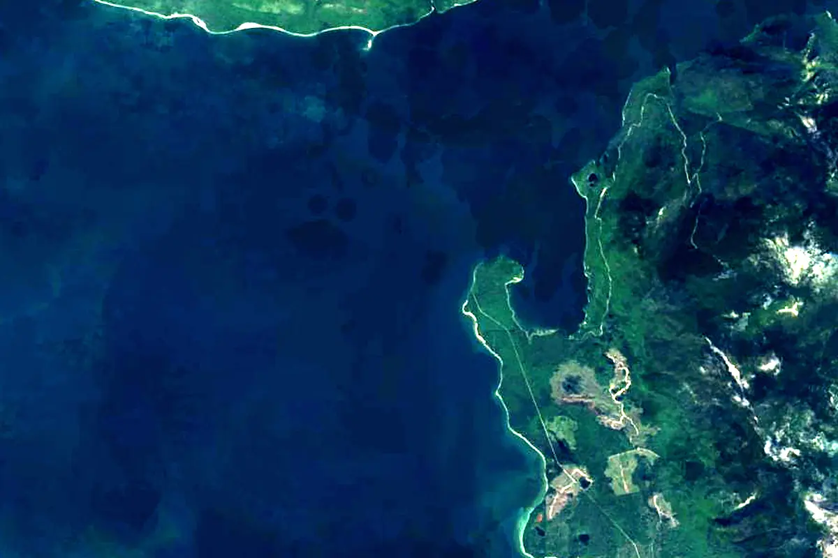 Peace River: satellite view of the source