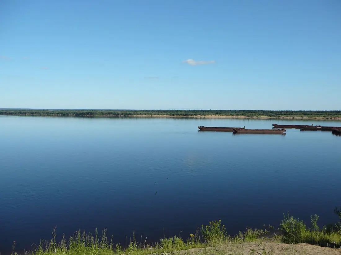 Pechora River near the town of Pechora