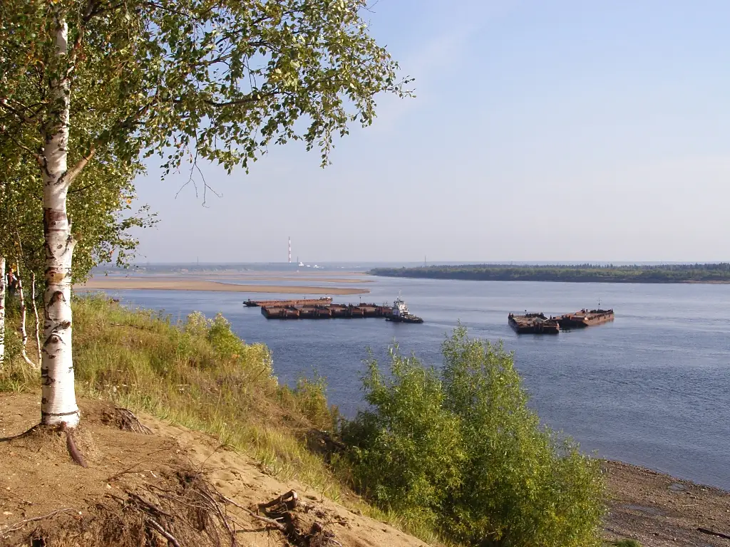 Pechora River by Pechora, Russia