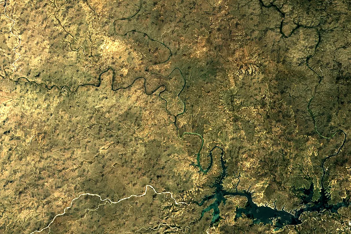 Pecos River: satellite view of the mouth