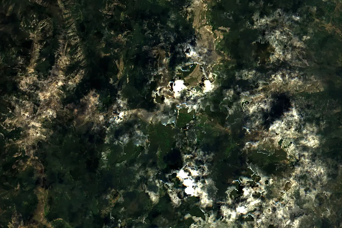 Pecos River: satellite view of the source