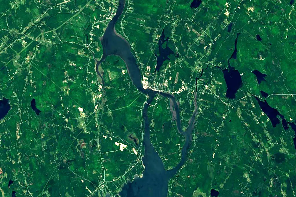 Penobscot River: satellite view of the mouth