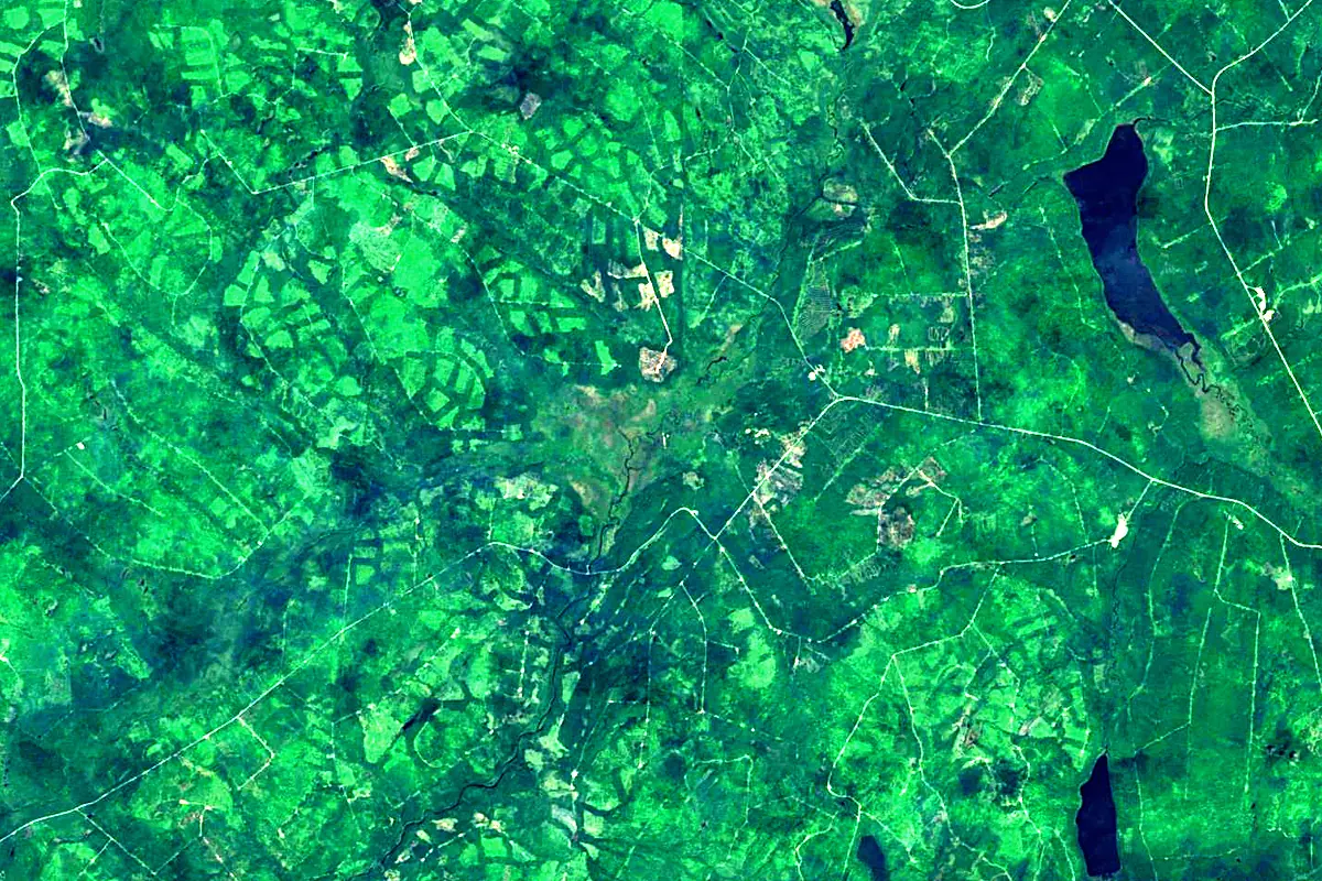 Penobscot River: satellite view of the source
