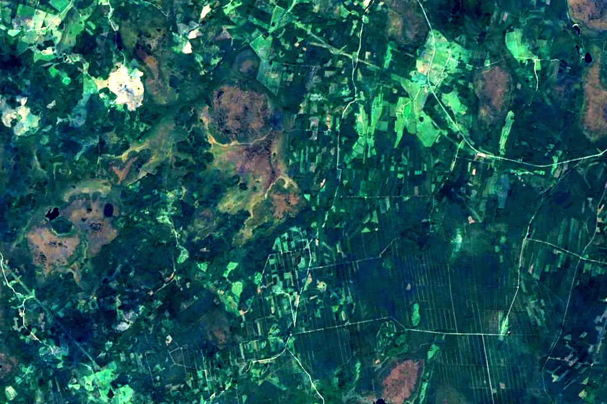 Pirita River: satellite view of the source