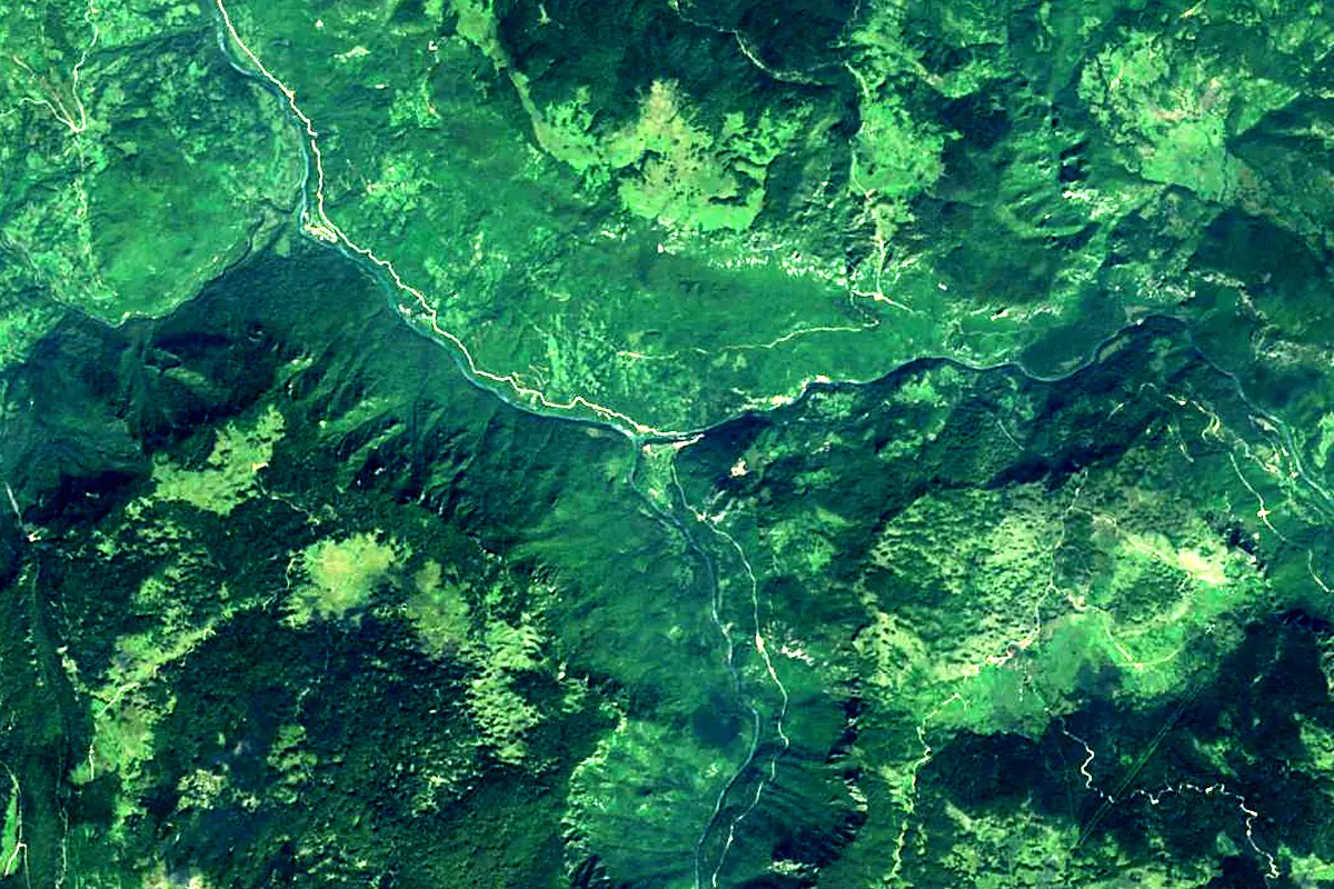Piva: satellite view of the mouth