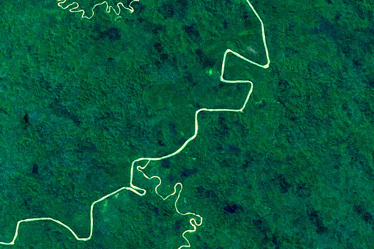 Purus River: satellite view of the source