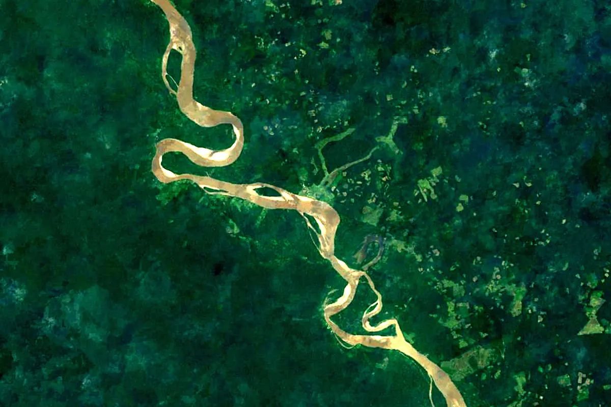 Putumayo River: satellite view of the source