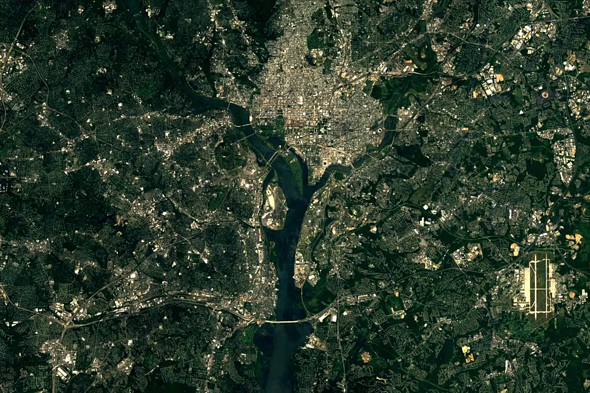 Rappahannock River: satellite view of the mouth