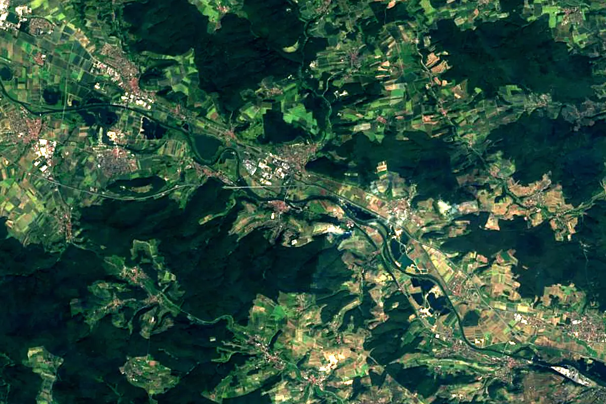 Regnitz: satellite view of the mouth