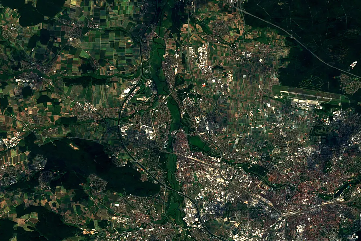 Regnitz: satellite view of the source