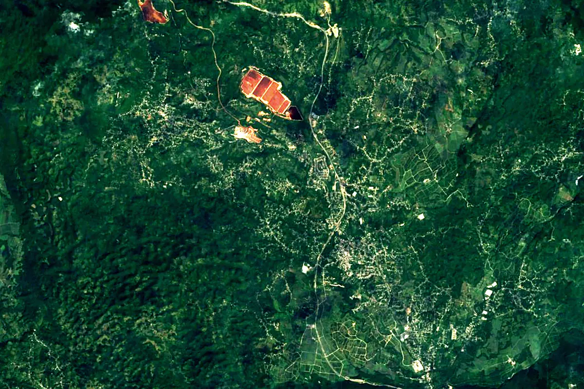 Rio Cobre: satellite view of the source