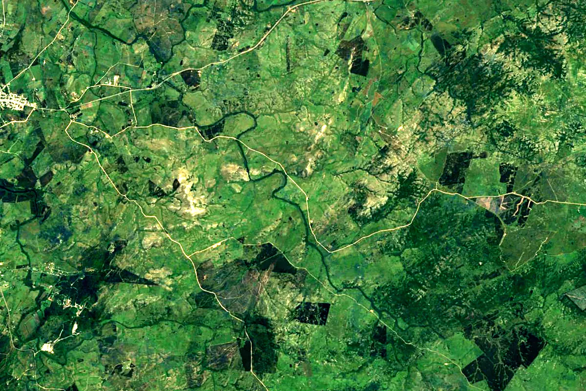 Río de la Plata: satellite view of the source