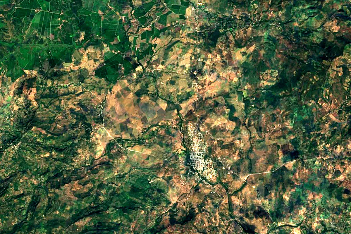 Río Grande de Matagalpa: satellite view of the source