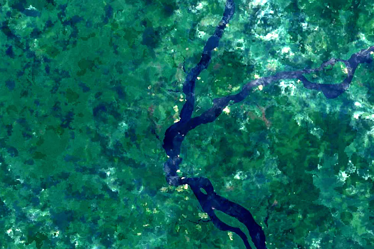 Rio Negro: satellite view of the source