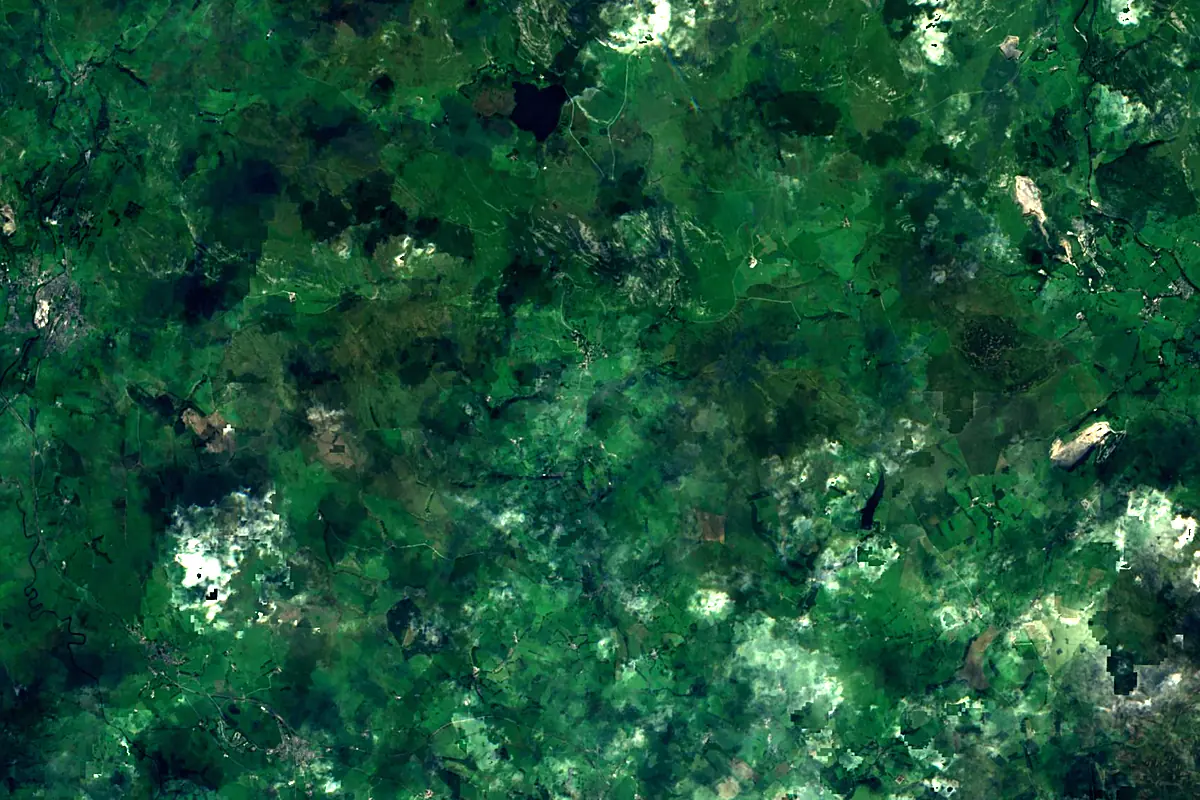 River Aire: satellite view of the source