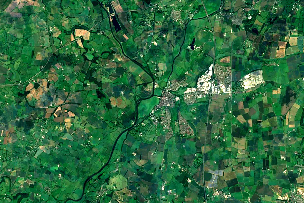 River Avon: satellite view of the mouth