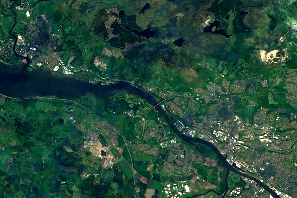 River Clyde: satellite view of the mouth