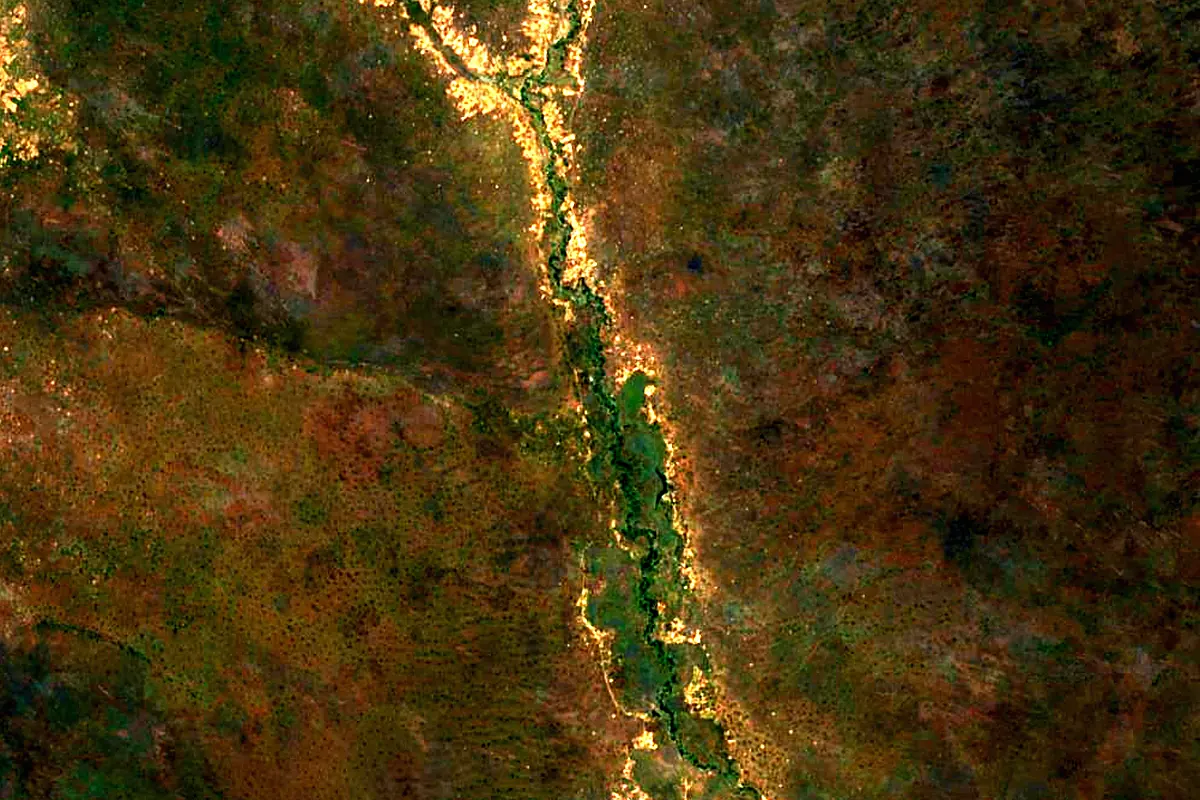 River Congo: satellite view of the source