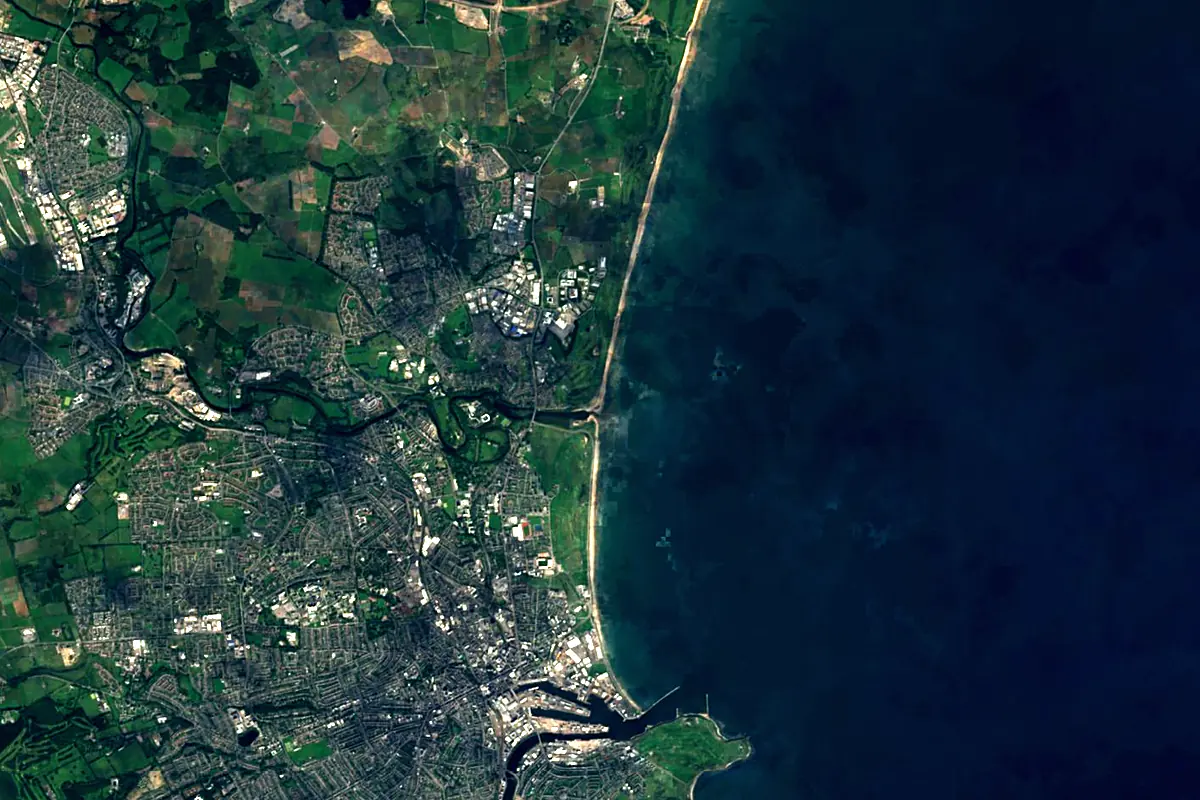 River Don: satellite view of the mouth