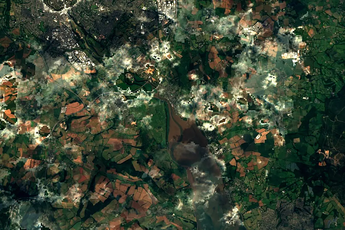 River Exe: satellite view of the mouth