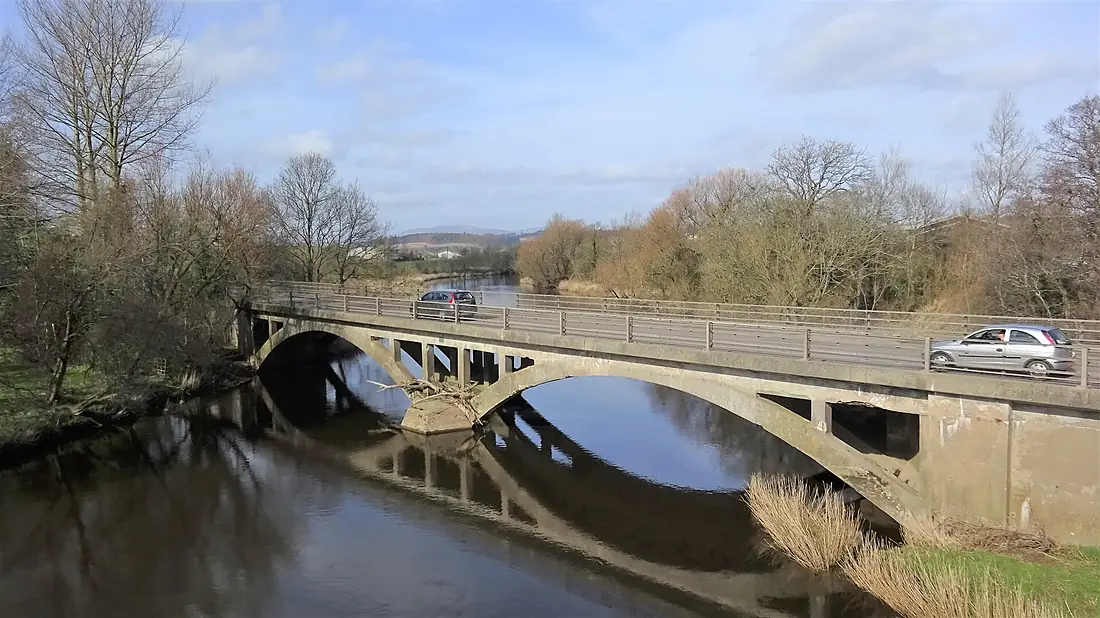 New Drip Bridge view over the River Forth, Stirling Council. View North