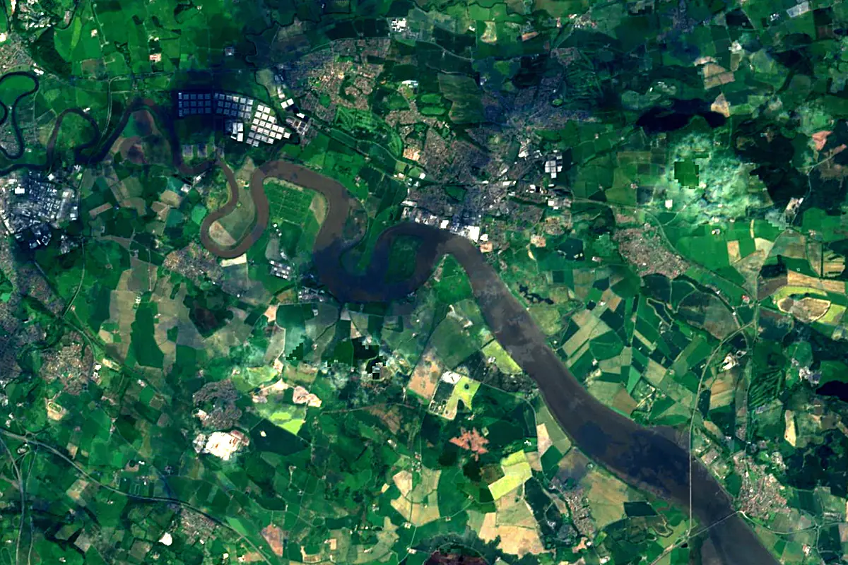 River Forth: satellite view of the mouth