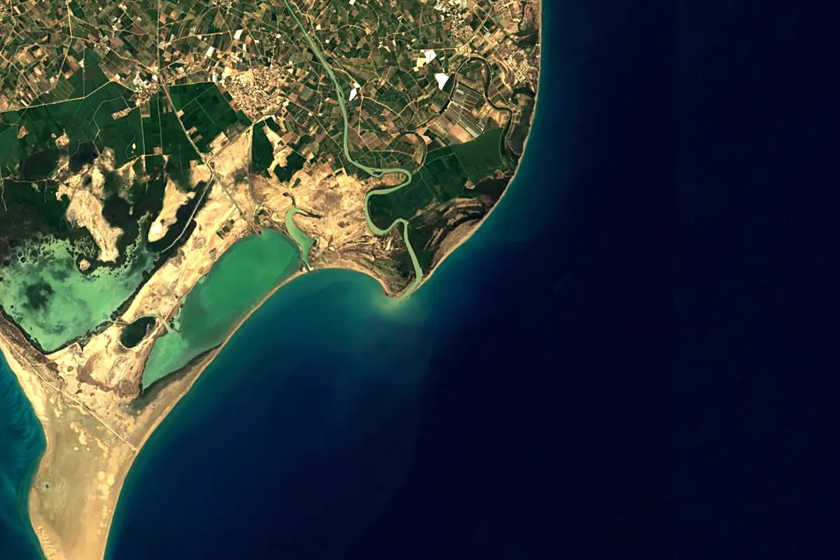 River Göksu: satellite view of the mouth