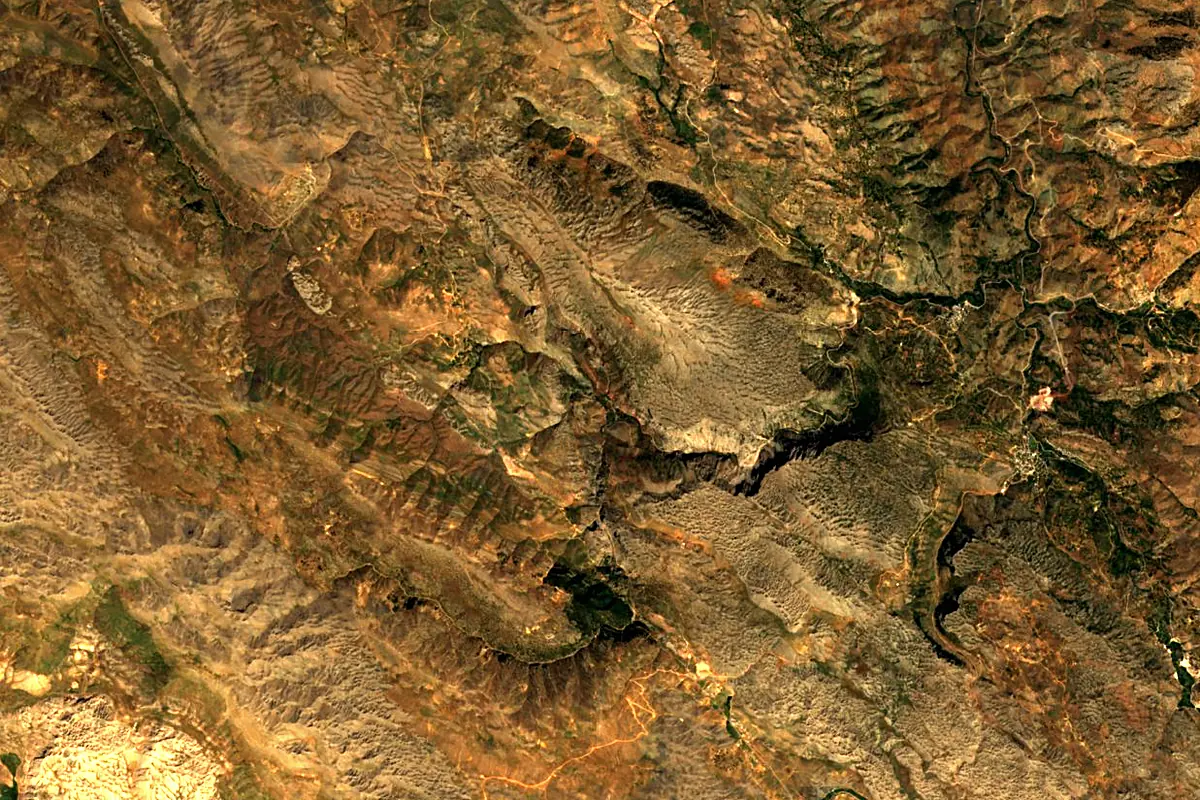 River Göksu: satellite view of the source