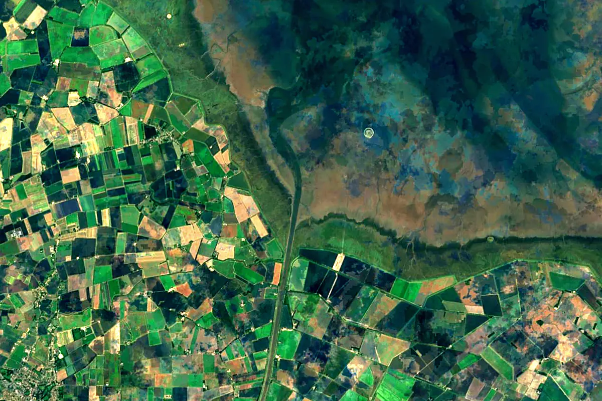 River Nene: satellite view of the mouth